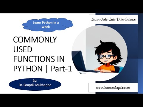 Learn Code Quiz: Data Science | Commonly Used Functions in Python Part1 | Learn Python in a Week