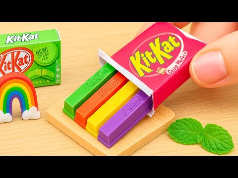 Amazing Mini Rainbow KitKat Cake Recipe🍫Beautiful Rainbow KitKat Miniature Delight 🌈Cakes World