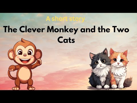 The Clever Monkey and the Two Cats| Short Moral Story For Kids | English Stories For Kids