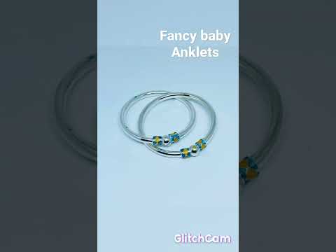 Fancy Baby Anklets# latest #Design#silve#Ston#short
