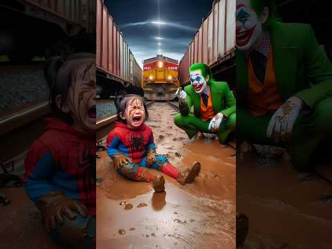Spider-Man gets stuck in mud on the train tracks #avengers #sirenheadhulk #spiderman