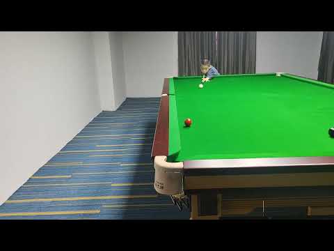 Training my 8 year old student Guan Hanlin at Yushan International Billiards Academy China