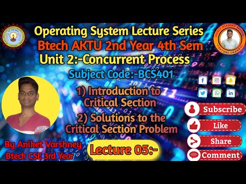!! 🔥🔥Operating System(OS) Unit:- 2 Video Lecture:- 5 BCS401 CSE/IT Btech AKTU 2nd year 4th Sem🔥🔥!!