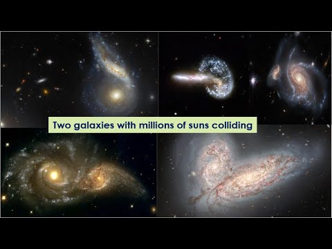 Collision of Two Galaxies with millions of Suns