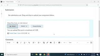 How to Submit an Assignment in Brightspace for Students