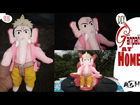Making Ganesha with Paper and plaster of paris