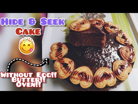 Hide & Seek Biscuit Cake Recipe in Pressure Cooker | Homemade Eggless Biscuit Cake Without Oven
