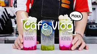 Heal With Beautiful Cream Soda 🌈 Colorful Drink Compilation / Cafe Vlog / MOKA Roast