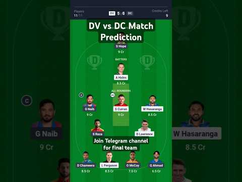 DV vs DC Match Prediction| ILT20 Match Prediction today| ILT20 Prediction