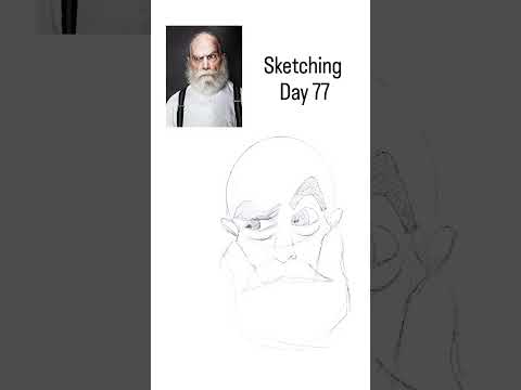 Sketching Faces Day 77 🧔 #facesketch #drawingfaces #howtodraw #procreateforbeginners