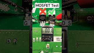 Bad MOSFET vs Good MOSFET - Quick MOSFET Test with JUST a Multimeter #shorts #electronics #testing