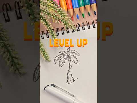 Level Up Your PALM TREE DRAWINGS #art #drawingtutorial #howtodraw #drawing #tutorial #pencildrawing