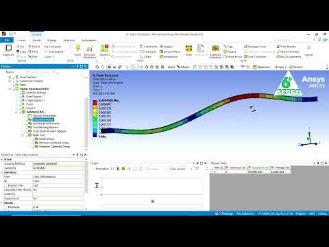 Strength Analysis of I Beam with 2D and 3D Model ANSYS Structure