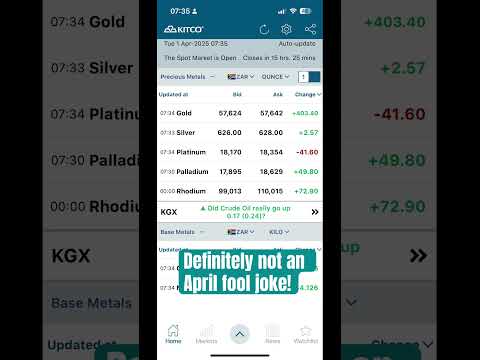 Gold is not April fooling us! It has reach a high point of R58000! #goldinvesting #goldcoin #goldup