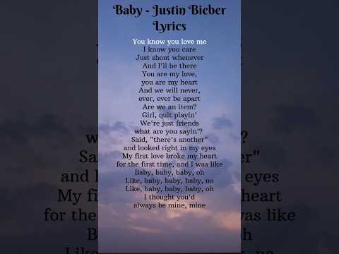 JUSTIN BIEBER-"Baby"(ft.Ludacris) song lyrics #shorts #justinbieber #youtubeshorts