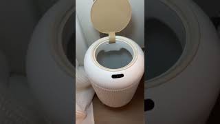 This Viral motion sensor trash can is incredible! And is viral for a reason! #bathroomfinds
