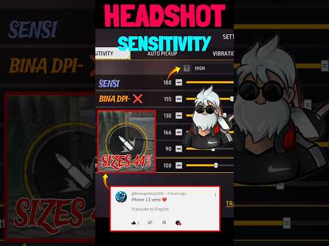 All Gun Headshot Sensitivity Setting After New OB48 Update | Free Fire Max Auto Headshot Sensitivity