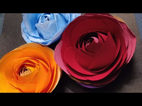 DIY How to make paper rose| Beginners level |wall hanging paper craft #craft #artandcraft #trending