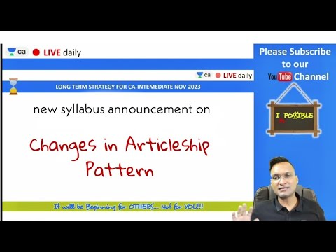 New CA scheme update.By Anshul Sir. Articleship Pattern@theicai @UnacademyCAIntermediatePro#ca
