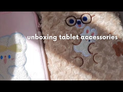 Samsung Galaxy Tab S7 Aesthetic Accessories ASMR UNBOXING | Cute Pouches, Case, Pen Case, Paperlike