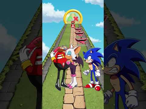 Sonic vs. Dr. Eggman! New Kiss Run Epic Funny Challenge! #sonic #sonicthehedgehog