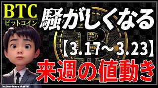 【週明け警戒】ビットコインと各金融市場の来週の値動き【3.17～3.23】