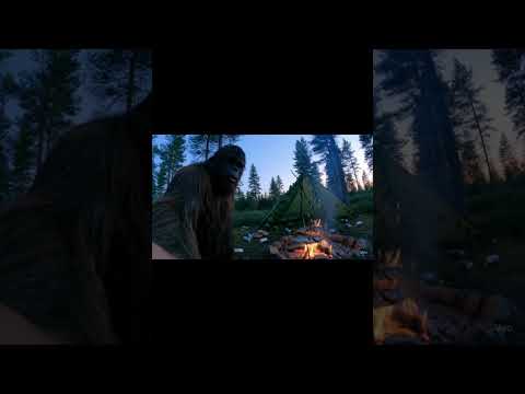 Bigfoot goes fishing #bigfoot #bigfootvlog #veo3 #fishing  #funny #brainrot