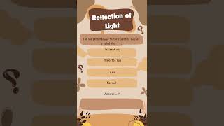 IIT JEE Preparation Made Fun | Quick IIT Prep Quiz for Kids | Shorts for kids | Reflection of Light