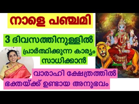 Panchami / 3 ദിവസത്തിൽ വിചാരിക്കുന്ന കാര്യം സാധിക്കാൻ / വരാഹി ക്ഷേത്രത്തിൽ ഭക്തയ്ക്ക് ഉണ്ടായ അനുഭവം