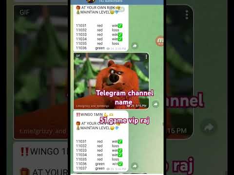 Telegram channel name 51 game VIP Raj #51game #colorpredictiongame #viralvideo