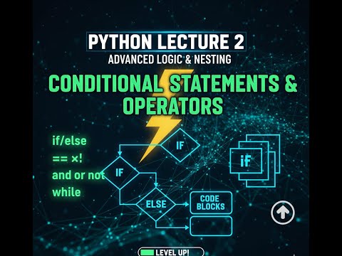 Python Lecture 2 (Conditional statements) by Tutor Muhammad Faizan