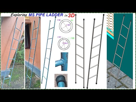Exploring a MS Pipe Ladder in SolidWorks, #3Dmodeling,#weldments,#fusion360,#metalfabrication