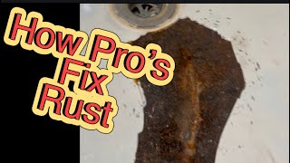 How Pro’s fix rust on a cast iron tub - BATHTUB REGLAZING REFINISHING