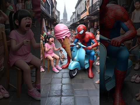 Spider-Man gives ice cream #avengers​ #ironman​ #sirenhead​ #shorts​