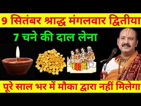 9 सितंबर पितृपक्ष मंगलवार द्वितीया 7 चने की दाल वाला चमत्कारी उपाय जरूर करें || Pandit Ji Mishra