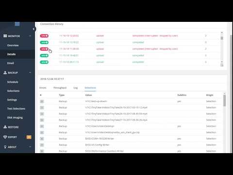 Viewing backup and restore history Part 2