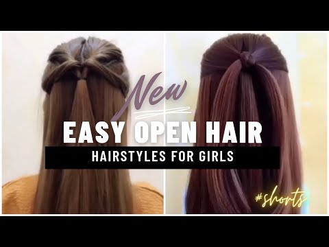 Easy Hairstyles For Open Hair|Open Hair Hairstyles|Hairstyles For Girls|New Hairstyles 2021 #shorts