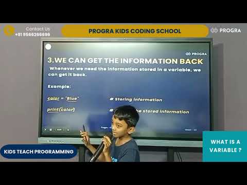 Kid explains what a variable is #python #pythonforkids  #kidsvideo  #codingforkids