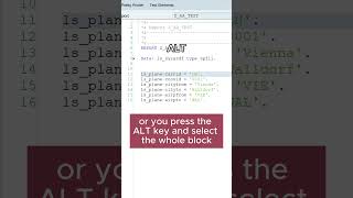 ABAP Trick Block Change in Code #sap #abap #se80