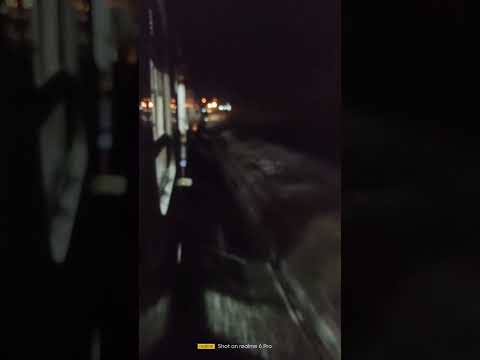 Night time video train travel to Suratani, Thailand