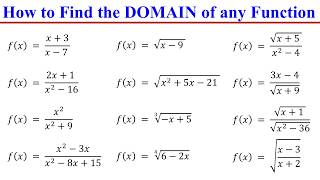 How to Find the Domain of a Function│Precalculus