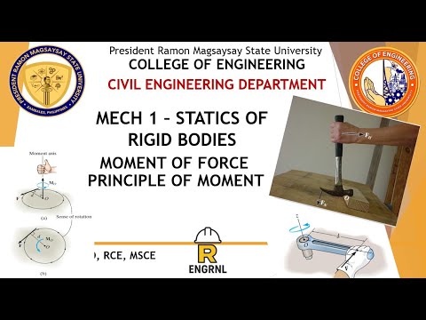 (1/2) Statics of Rigid Bodies - Principle of Moment / Moment of a Force (with samples) Part 1