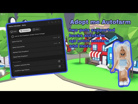 Roblox Adopt Me Pet autofarm, bucks autofarm, age potion autofarm and two pets autofarm script 2025