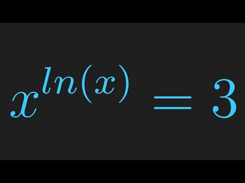 Solving non-standard EXPONENTIAL equation x^ln(x)=3