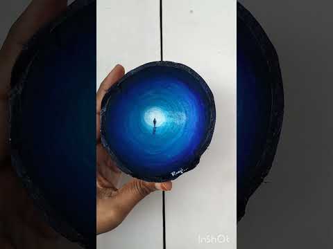 Abstract shell art #shorts #youtube #art #coconutshell #painting #music #trending #trendingshort