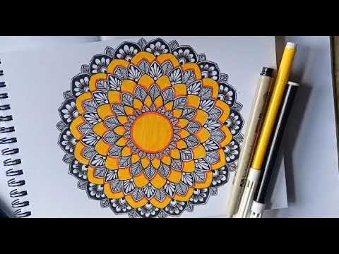 Mandala art || mandala love #mandalaart #mandala #colour #drawing