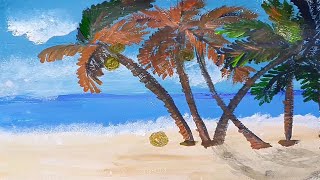 Acrilic Painting  🎨 ISLAND of DESIRES 🎨| How to Draw | Magic Paintings