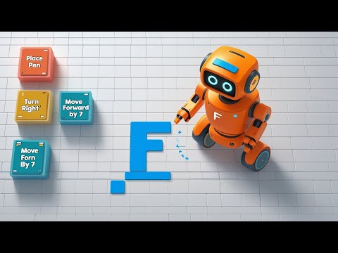 Draw Alphabets using coding | Fun programming for Kids | CodeRobo 🤖