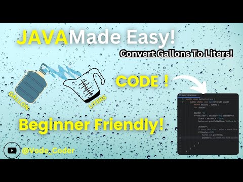 Java Tutorial: Converting Gallons to Liters – Step-by-Step Guide for Beginners! @Vode_Coder