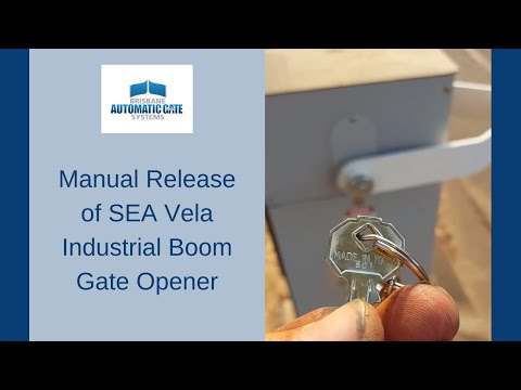 SEA Vela Industrial Boom Gate Opener Manual Release